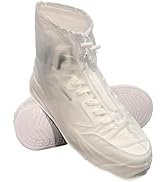 LSDWL Waterproof Shoe Covers,PVC Non-slip Overshoes with Zipper,Reusable Galoshes for Men and Wom...