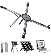 LENTION Magnetic Foldable Laptop Stand, 8-Level Adjustable Aluminum Laptop Riser, N52 MagSafe Pho...