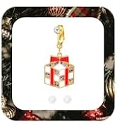 QWALIT Christmas Fake Belly Button Rings Fake Belly Piercings Clip on Faux Navel Jewelry Adjustab...