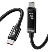 VRURC 240W USB C to USB C Cable Fast Charging Retractable USB C Cable Compatible with Magnetic Sl...