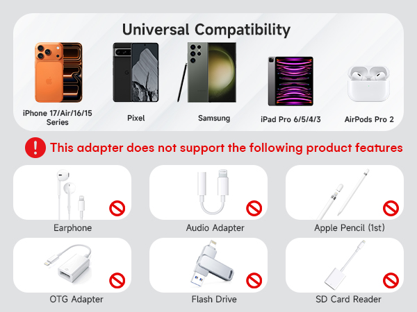 lightning to usb c usb-c to lightning adapter lightning to usbc adapter adapter for iphone 16