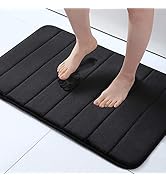 Memory Foam Soft Bath Mats - Non Slip Absorbent Bathroom Rugs Rubber Back Runner Mat for Kitchen ...