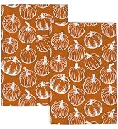 DAFENA Fall Kitchen Towels 16x24 Inch Burnt Orange Pumpkin Decor Dish Towels Autumn Harvest Thank...