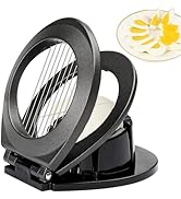 Egg Slicer, BIBURY Egg Slicer for Hard Boiled Eggs, Egg Cutter Heavy Duty Aluminium for Egg Straw...