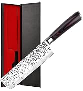 imarku Nakiri Knife, Razor Sharp 7 Inch Multipurpose Vegetable Japanese Chef Knife, High Carbon S...