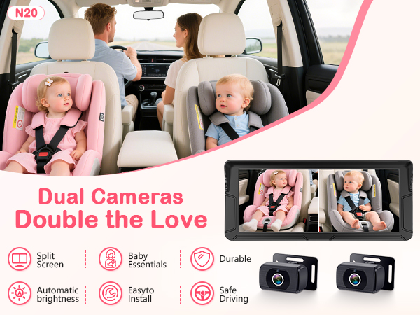 backseat camera for 2 kids