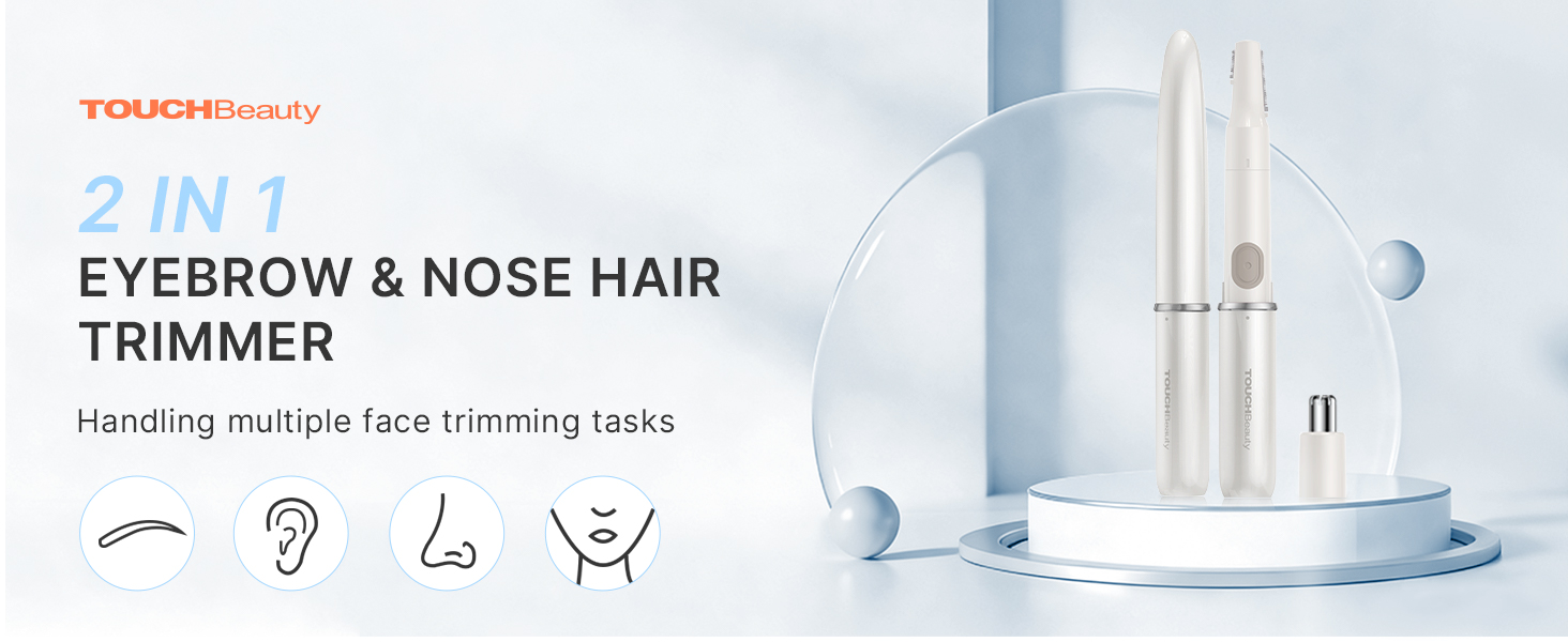 2 IN 1 EYEBROW & NOSE HAIR TRIMMER