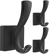 TOFIIGREM Double Hook Towel Hooks, Heavy Duty Thick Bath Coat Hooks Aluminum Alloy Wall Hooks for...