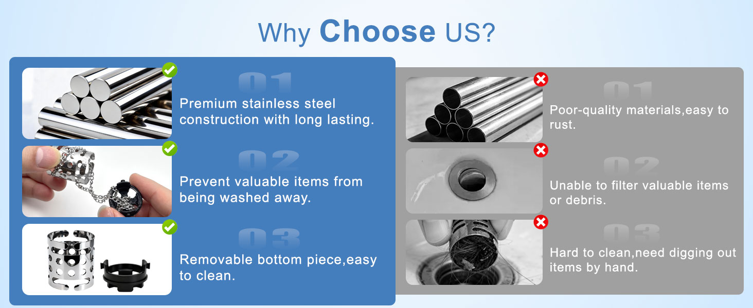 3 in 1 bathroom sink drain strainer