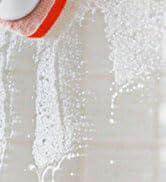 Bathtub Scrubber with Long Handle - Shower Scrub Brush with 8 Replacement Scouring Pads, Bathroom...