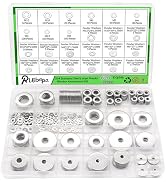 Ruibapa 620pcs Fender Washers for Screws and Bolts,Fender Washer Assortment Kit 304 Stainless Ste...