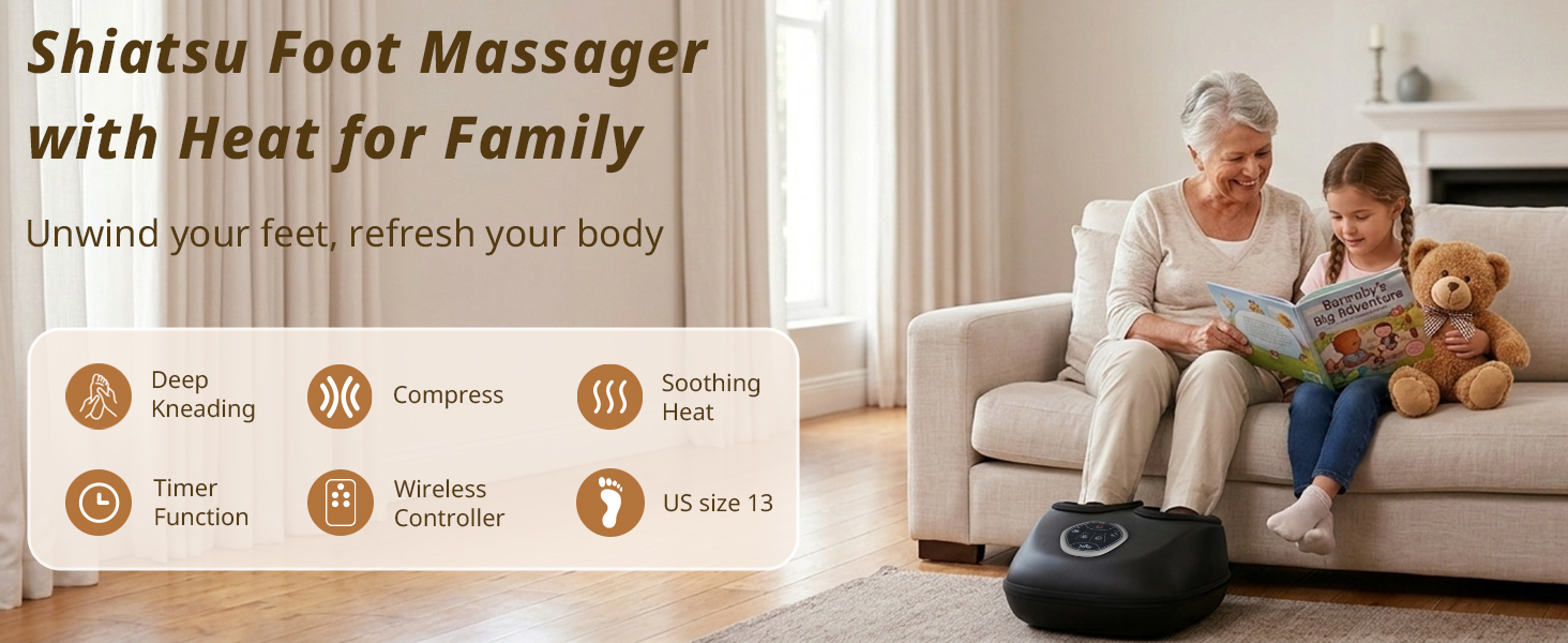 shiatsu foot massager with heat