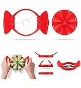 Dreamfarm Flapple Fold-Flat, Space-Saving Apple Corer & 8-Piece Apple Slicer - Red