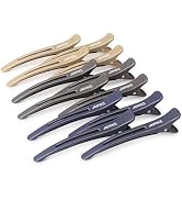 AIMIKE 12pcs No Crease Duck Billed Hair Clips with Silicone Band for Hair Styling, Rollers, Salon...