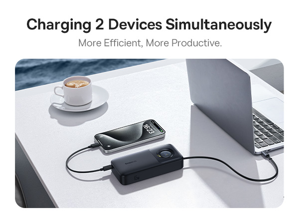 Portable Charger with Retractable USB C Cable