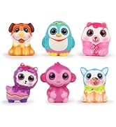 Anboor 6PCS Animal Squishies Slow Rising Squishys Toy Soft Monkey Dog Penguin Sheep Jumbo Squishi...