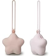 Moonkie Silicone Pacifier Holder Case, Cute Portable Pacifier Storage Case, 2 Pack