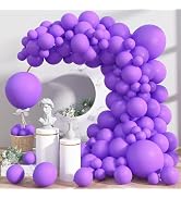 Purple Balloons, 113Pcs Different Sizes Lavender Balloon Garland Arch Kit, 5 10 12 18inch Lilac L...