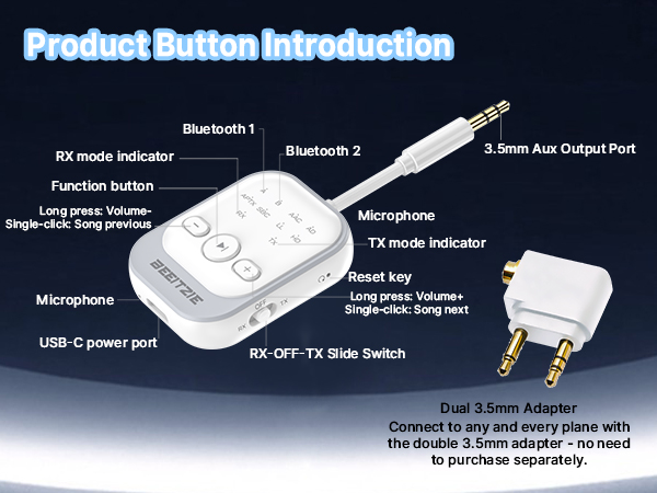 airplane bluetooth adapter