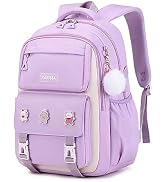 PIG PIG GIRL Girls Backpack,Kids Backpack for Girls with Anti-theft Back Pocket Lightweight Schoo...
