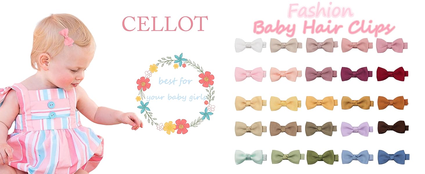 Hair Bow Clips for Baby Girls