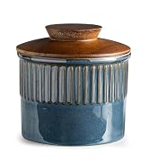 YHOJOY Ceramic Butter Dish with Lid, Butter Crock for Countertop, French Butter Keeper, Classic S...