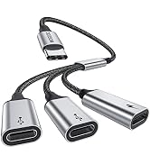 USB C to USB C Female Adapter USB Splitter Y Cable,(NOT for Monitor) USB C Male to 3 USB-C Female...