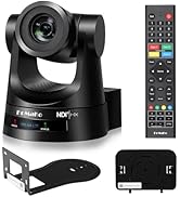 FoMaKo NDI PTZ Camera,30X Optical Zoom, AI Auto-Tracking Gen 3, HDMI PTZ Camera for Church Worshi...