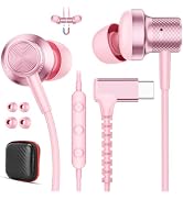 Wired Earbuds USB C Headphones for iPhone 18 Pro Max 17 Air 17e 16 15 16e | Right Angle Magnetic ...