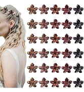 hisial 30PCS Mini Flower Hair Clips for Women Girls Small Claw Clips Cute Tiny Barrettes Decorati...