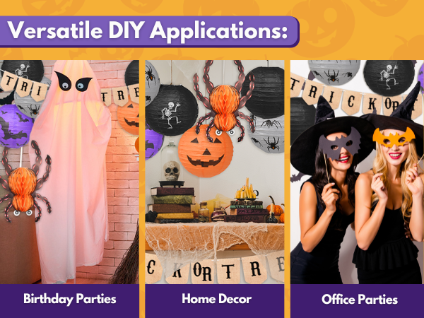 Halloween Banner Trick or Treat Halloween Banner for Fireplace Mantle Porch Party Decorations
