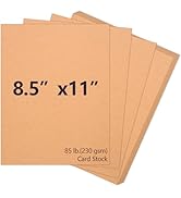 Joyberg Brown Cardstock 8.5 x 11, 230gsm Cover Cardstock Paper, 85 Lb Heavy Card Stock for Printe...