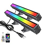 48W LED RGB Color Changing Flood Light, Wall Washer Light Bar with Remote Control & APP Control T...