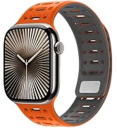 Amizee Compatible with Apple Watch Band 49mm 46mm 45mm 44mm 42mm 41mm 40mm 38mm Men, Silicone Bre...