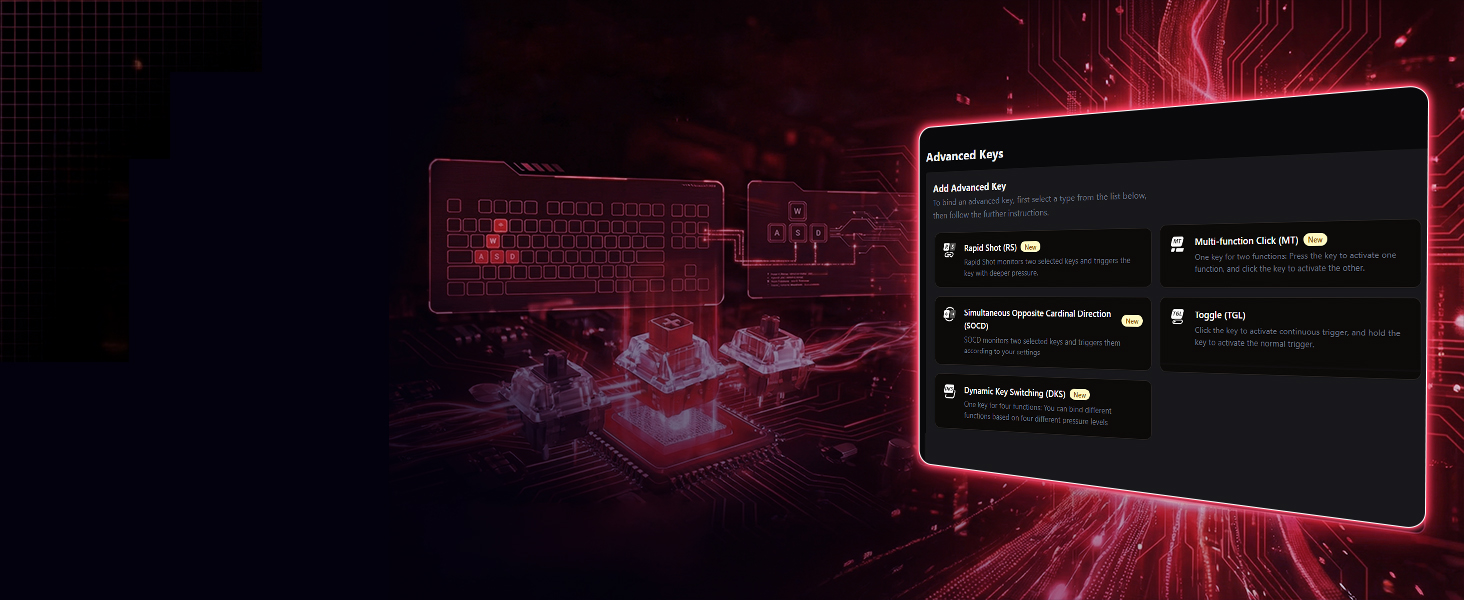 Advance keys setting