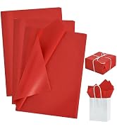 BEISHIDA 100 Sheets Red Tissue Paper Bulk, Wrapping Tissue Paper for Gift Bags, 14 x 20 Inch Gift...