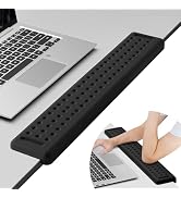 Leolee L-Shaped Desk Long Wrist Rest Elbow 60CM, Black Memory Foam Arm Rest for Desk with Non-Sli...
