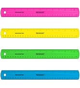 Westcott Shatterproof Ruler, Assorted Translucent Colors, 12
