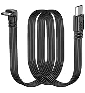 LANMINGLEL Short 90 Degree USB Type C 2.0 Flat Cable,PD 65W USB C 2.0 Fast Charge Cord,Data & Fas...