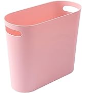 rejomiik Small Trash Can, 3.5 Gallon Slim Garbage Can Plastic Waste Basket with Handles Container...