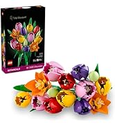 LEGO Botanicals Tulip Bouquet Building Set for Adults - DIY Bedroom, Book Shelf & Office Decor fo...