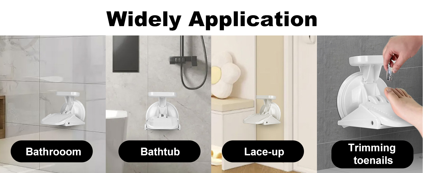 suction shower foot rest