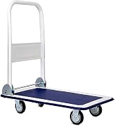 Safstar Folding Push Cart Dolly, Rolling Platform Cart for Garage Warehouse, Portable Flatbed Car...