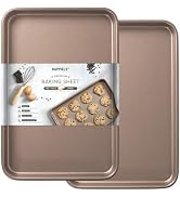 HAPPIELS Nonstick Non-Toxic 18-inch Half Baking Sheet 2-Pack | Premium Extra Thick Sheet Pan | Wa...