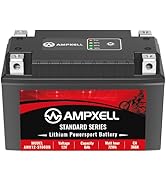 Lithium Motorcycle Battery YTZ14S 12V 360A 6Ah Replacement YTX12-BS Powersport, Motorcycle, ATV, ...