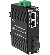 Mini Industrial 2 Ports Gigabit PoE Media Converter Din Rail Mount Hardened Fiber Media Converter...