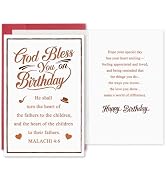 Bible Verse Birthday Card for Dad, Religious Dad Birthday Card from Kids | Christian Bday Gift, G...