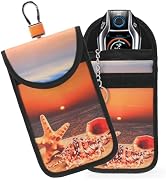 TILDOSAC 2 Pack Lightweight Faraday Key Fob Protector,Signal Blocking RFID Key Fob For Car - Orange