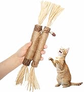 Fokauiwo 14.96 Inches Huge Silvervine Sticks Cat Toys, Large Natural Catnip Kittens Chew Toy for ...