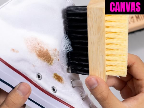 A shoe brush perfect for all washable materials